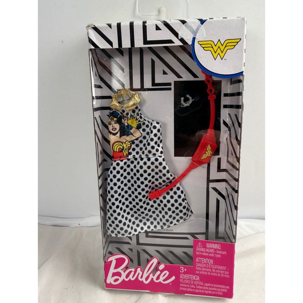 Barbie Wonder Woman Fashion Pack Polka Dot Dress Red Crossbody Bag FKR66 NEW